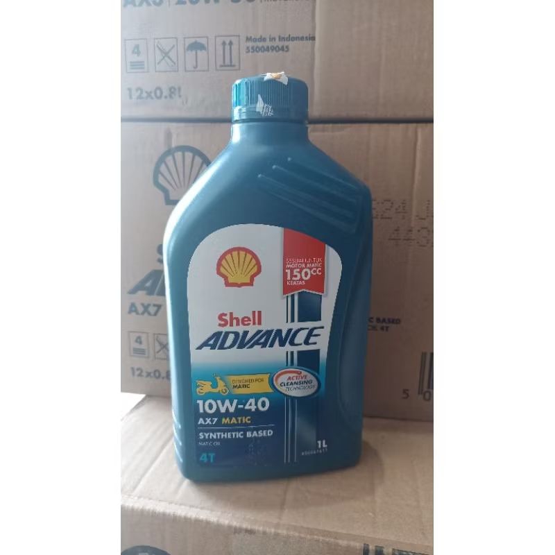 oli motor shell helix Advance 4T scooter/metic AX710W-40 1L