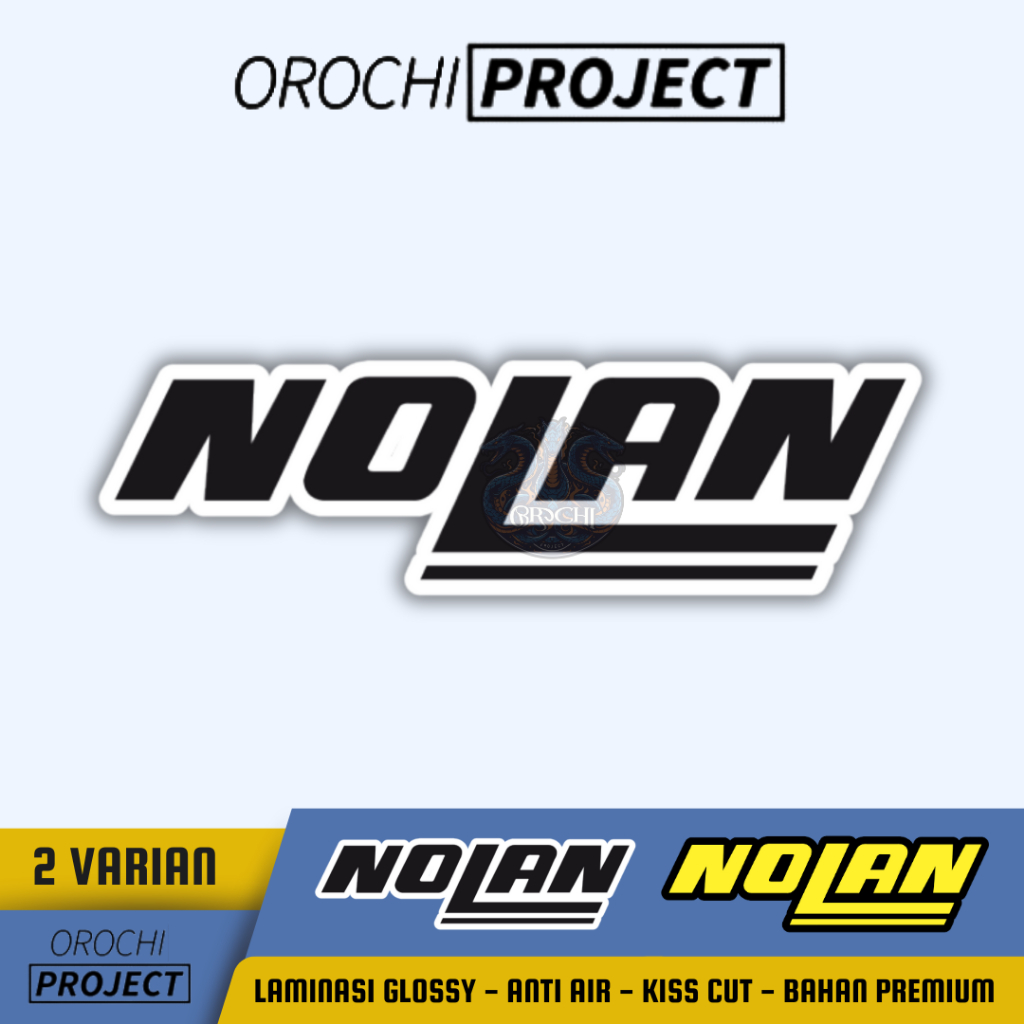 

Sticker Stiker Brand Logo Helm NOLAN Vinyl Glossy Anti Air HP Laptop Tumbler Motor Helm