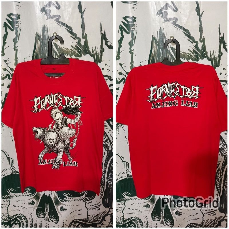 Kaos Band Punk PORNOSTAR (anjing liar)