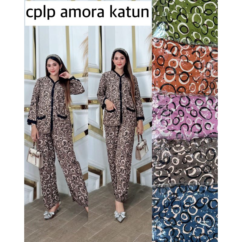 CPLP Amora Katun Setelan Piyama Wanita