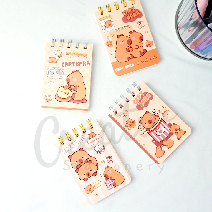 

Capybara Pocket Notepad Buku Saku Motif Kapibara A7