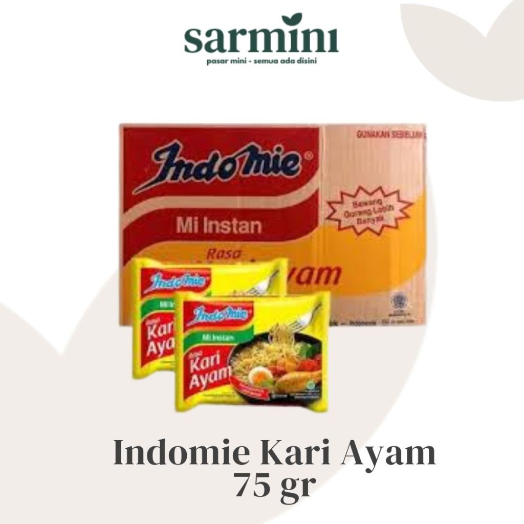 

Indomie Kari Ayam 75 gr 1 Dus isi 40 pcs