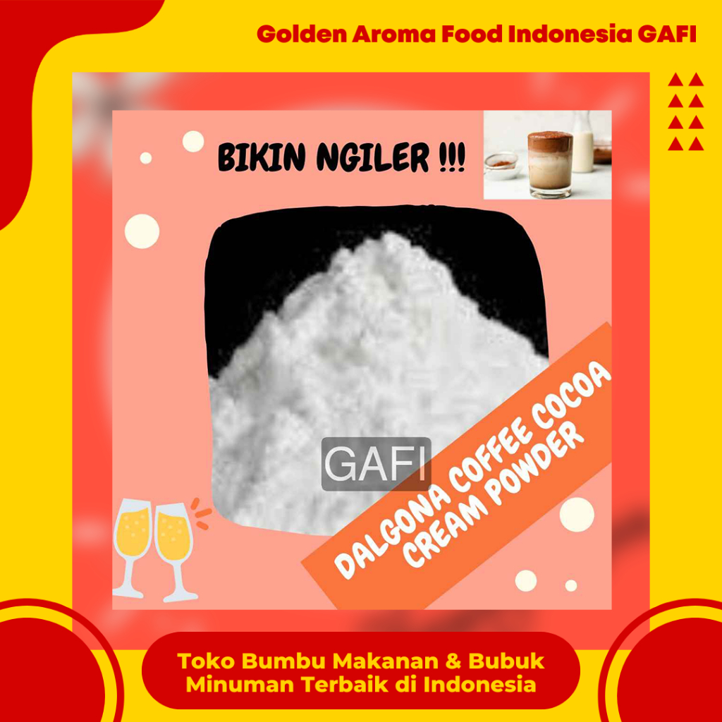 

Bubuk Dalgona Coffee Cocoa Cream Powder 1 Kg Serbuk Minuman Whipped Cream Dalgona Foam Powder 1Kg