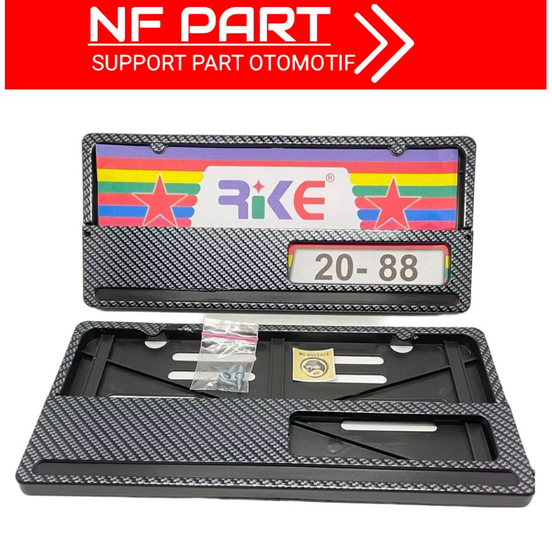 DUDUKAN PLAT NOMOR MOTOR  CARBON FKT - plat nomor dudukan plat motor carbon