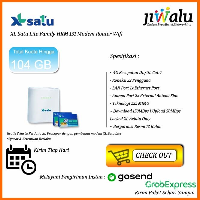 Modem Router XL SATU Lite Value / Smart / Family User Internet Rumah + Kuota HP Sekeluarga