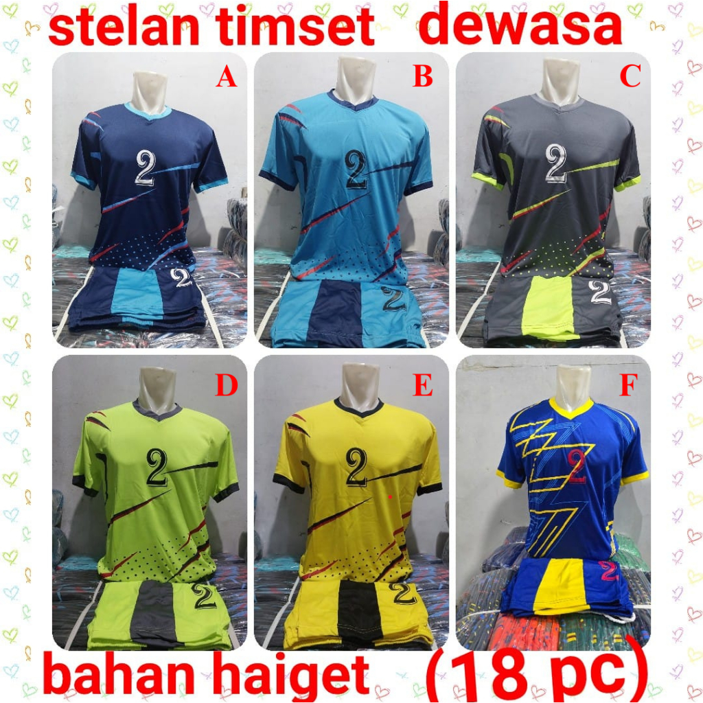 Stelan Team Bola 18 Dewasa / Kaos Team 18 Stel / Kaos Tim / Baju Tim