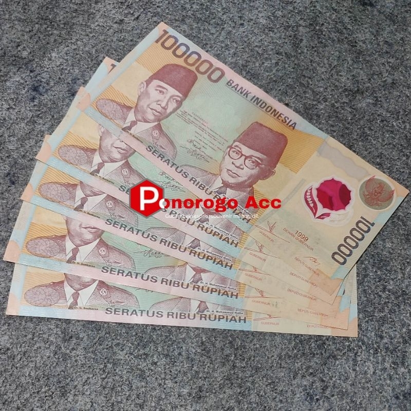 Uang lama 100rb polymer soekarno hatta bahan mahar nikah 25 2025 rupiah