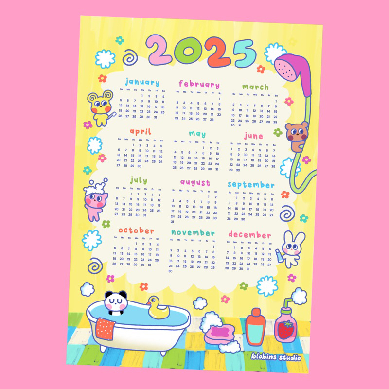 

Blokins Studio 2025 Wall Calendar