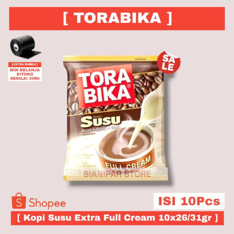 

TORABIKA Kopi Duo + Susu Extra Full Cream Renceng 10x26/31gr