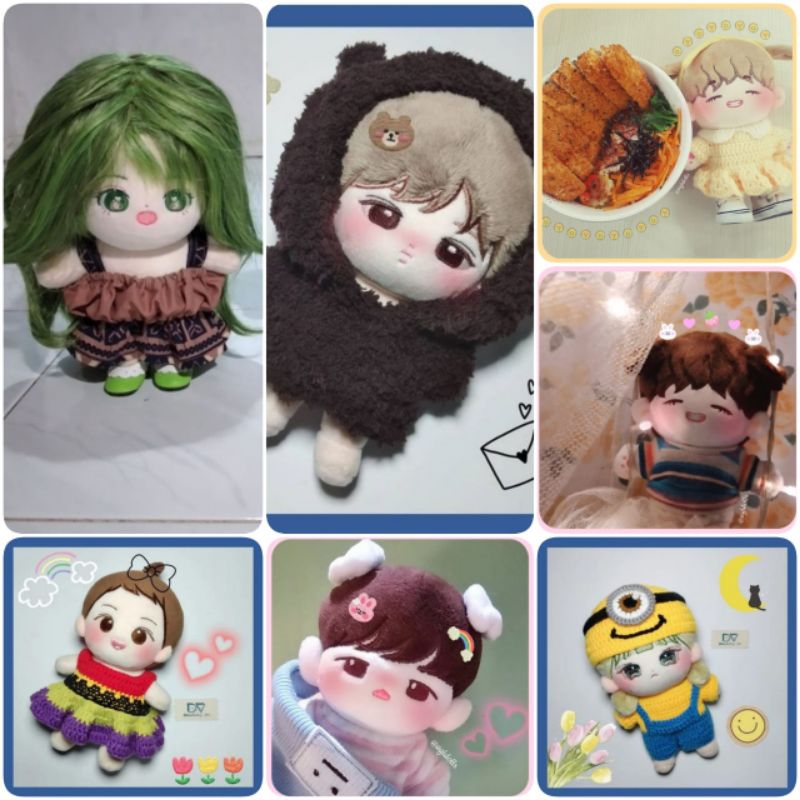 READY STOCK DOLL KPOP 20CM spring sleep 15cm bosong nini kai exo puppy taehyung v bts hakkong ha sun