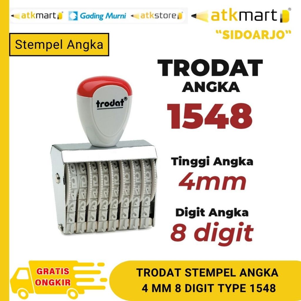 

TRODAT STEMPEL ANGKA 4 MM 8 DIGIT TYPE 1548