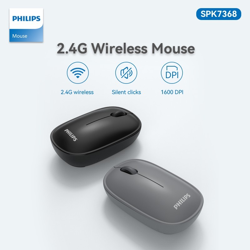 Mouse Wireless Philips SPK7368 Silent Click | ITECHBALI