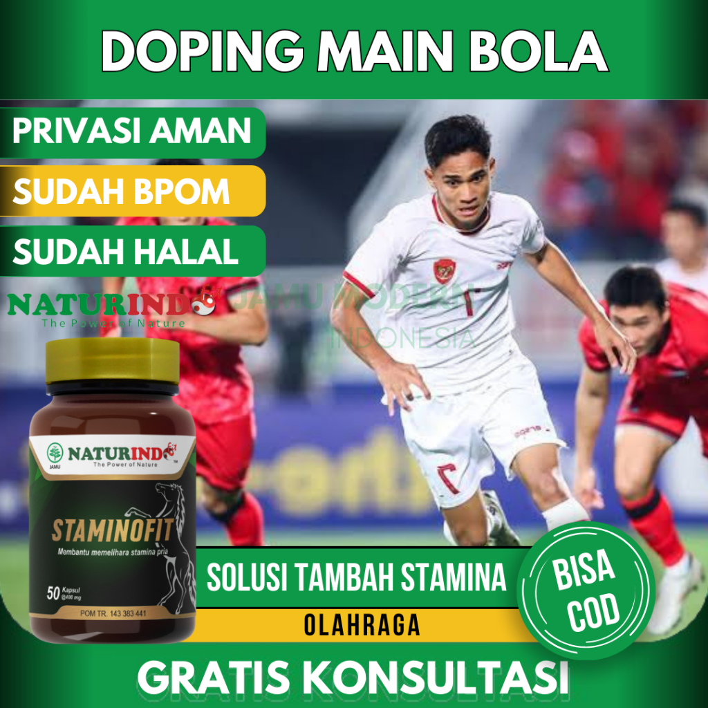 Naturindo Staminofit Doping Sepak Bola Membantu Memelihiara Stamina Olahraga 50 Kapsul