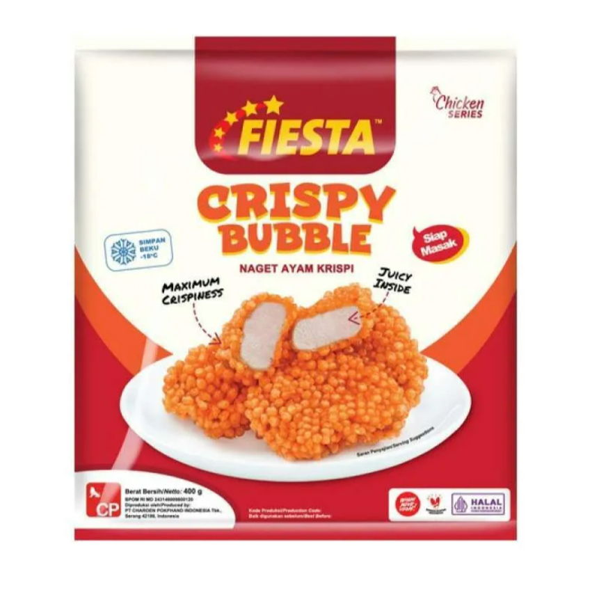 

FIESTA CRISPY BUBBLE 400 GR NAGET AYAM KRISPI CHICKEN NUGGET NUGET