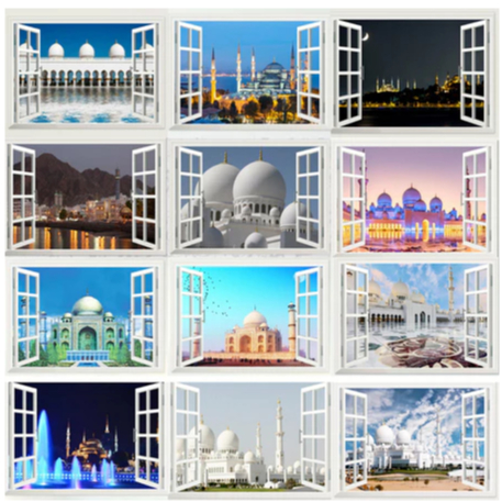 HSM Hiasan Dinding Sticker Masjid/Pajangan Dinding