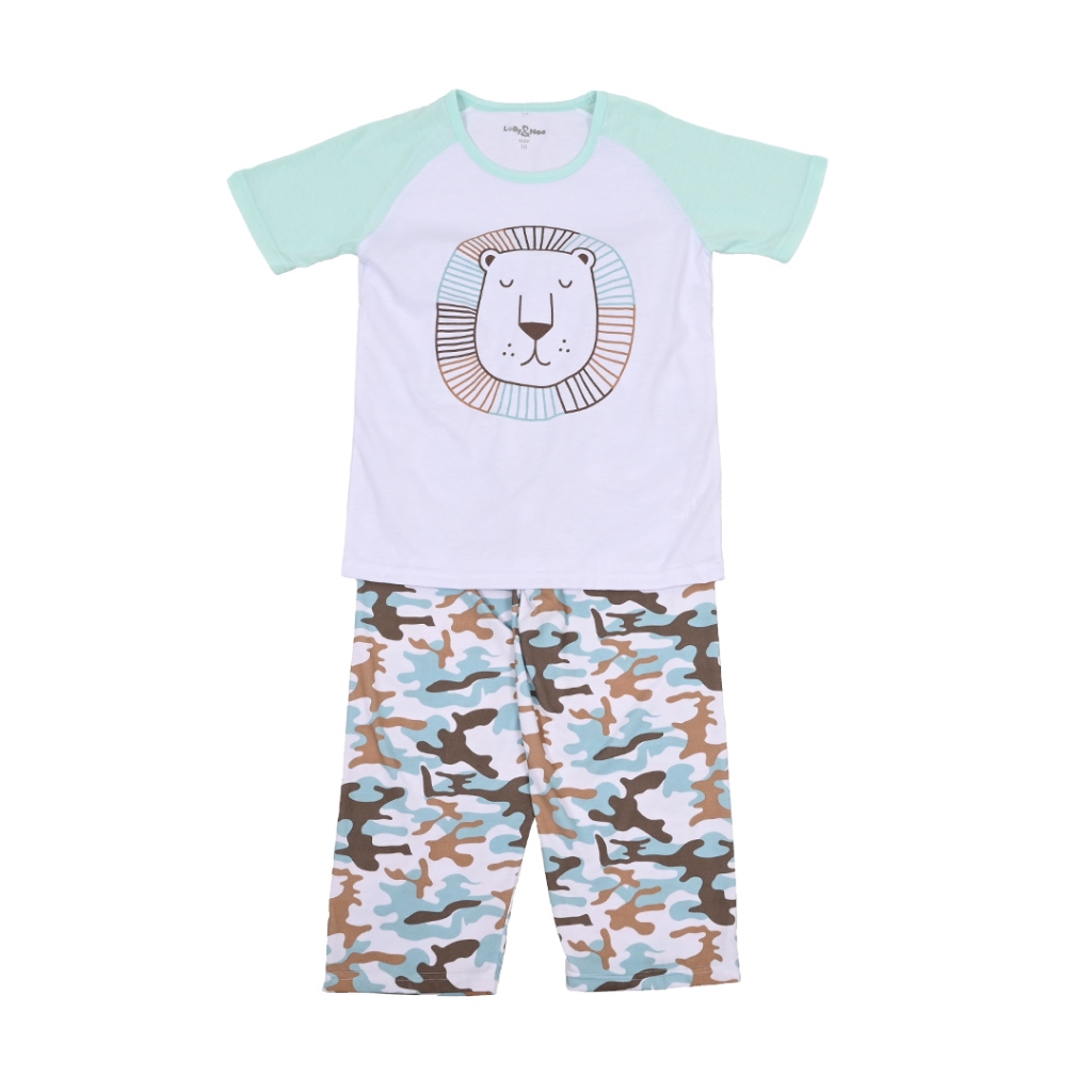 Star (ex Rambla) - Lolly & Noe  Baju Tidur Setelan Piyama Anak Laki-Laki Lengan Pendek Sleepy Lion