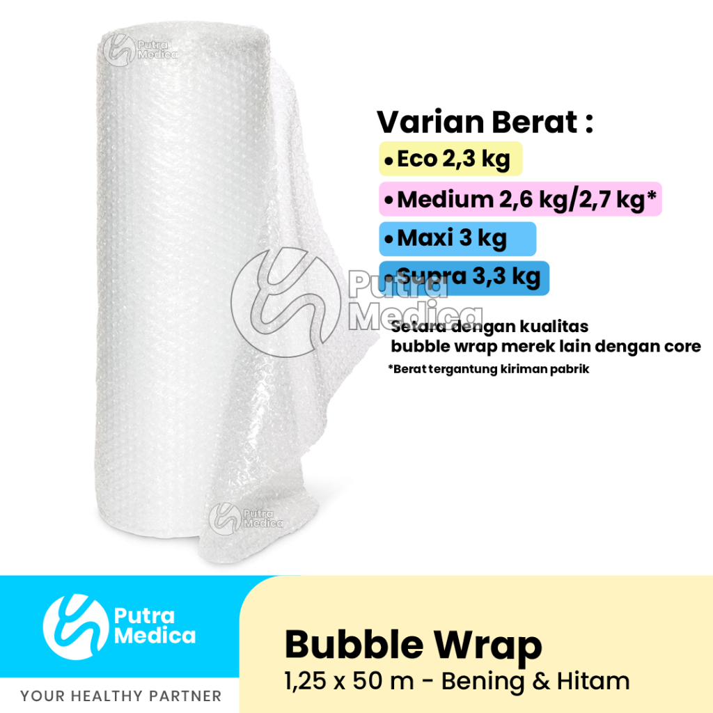 

Bubble Wrap 1 Roll [1,25 x 50m] / Plastik Gelembung Pletokan / Buble Pack