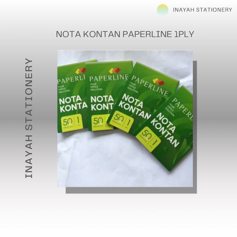 

NOTA KONTAN PAPERLINE 1PLY [K1] 1PCS 50SET UKURAN 108X155 MM