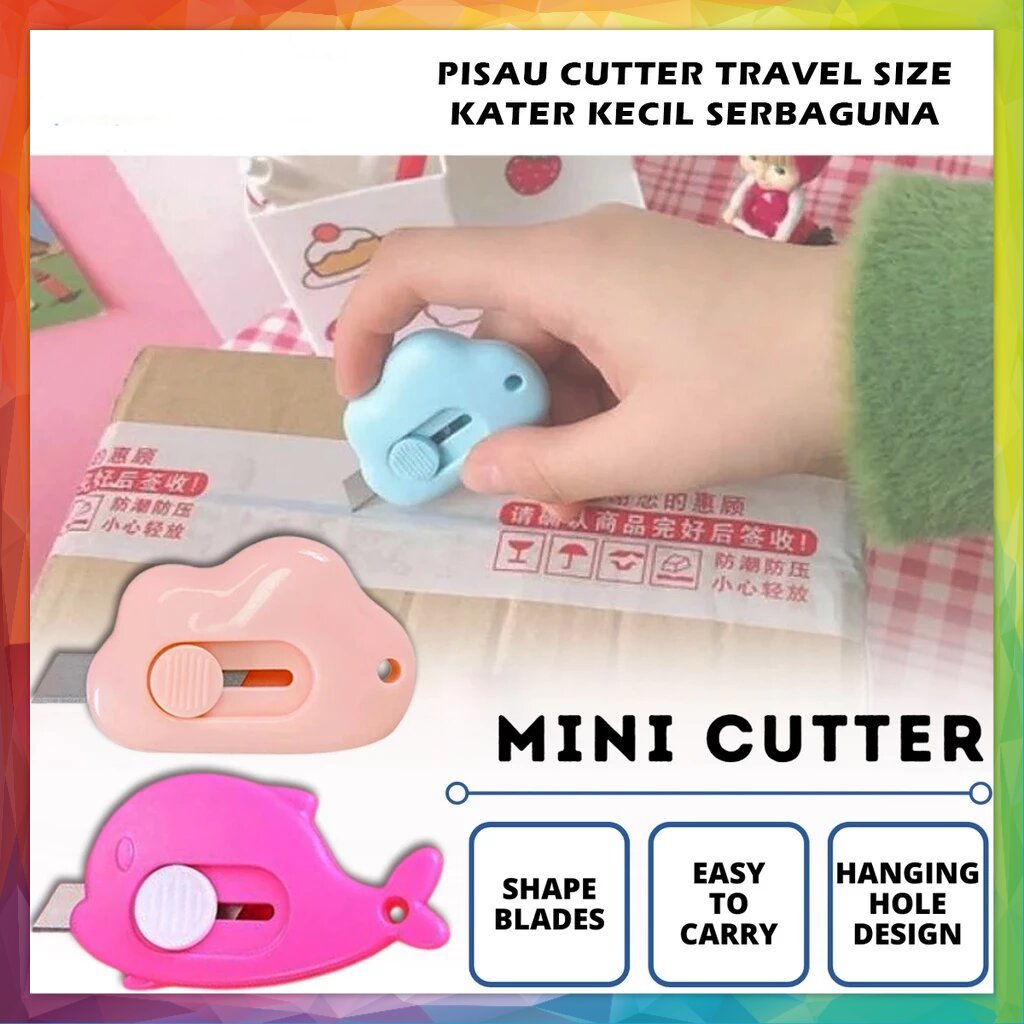 

Cutter Mini Motif Dolphin Pisau Kecil Model Dolphin Alat Bantu Buka Paket Serbaguna