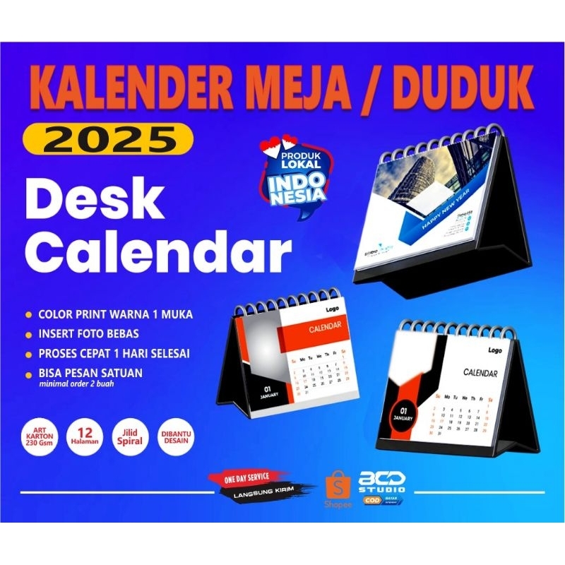 

Kalender Meja Duduk | Print Custom Desk Calendar | Penanggalan Masehi Hijriyah | Nasional dan Pasaran Jawa