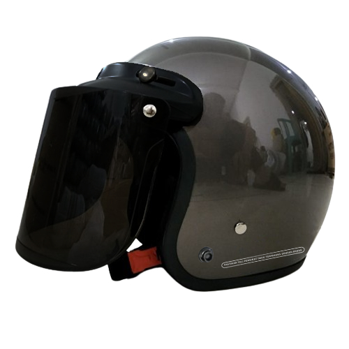 cod Helm bogo full leher sni dewasa pria wanita original abu pink putih hitam gloss doff