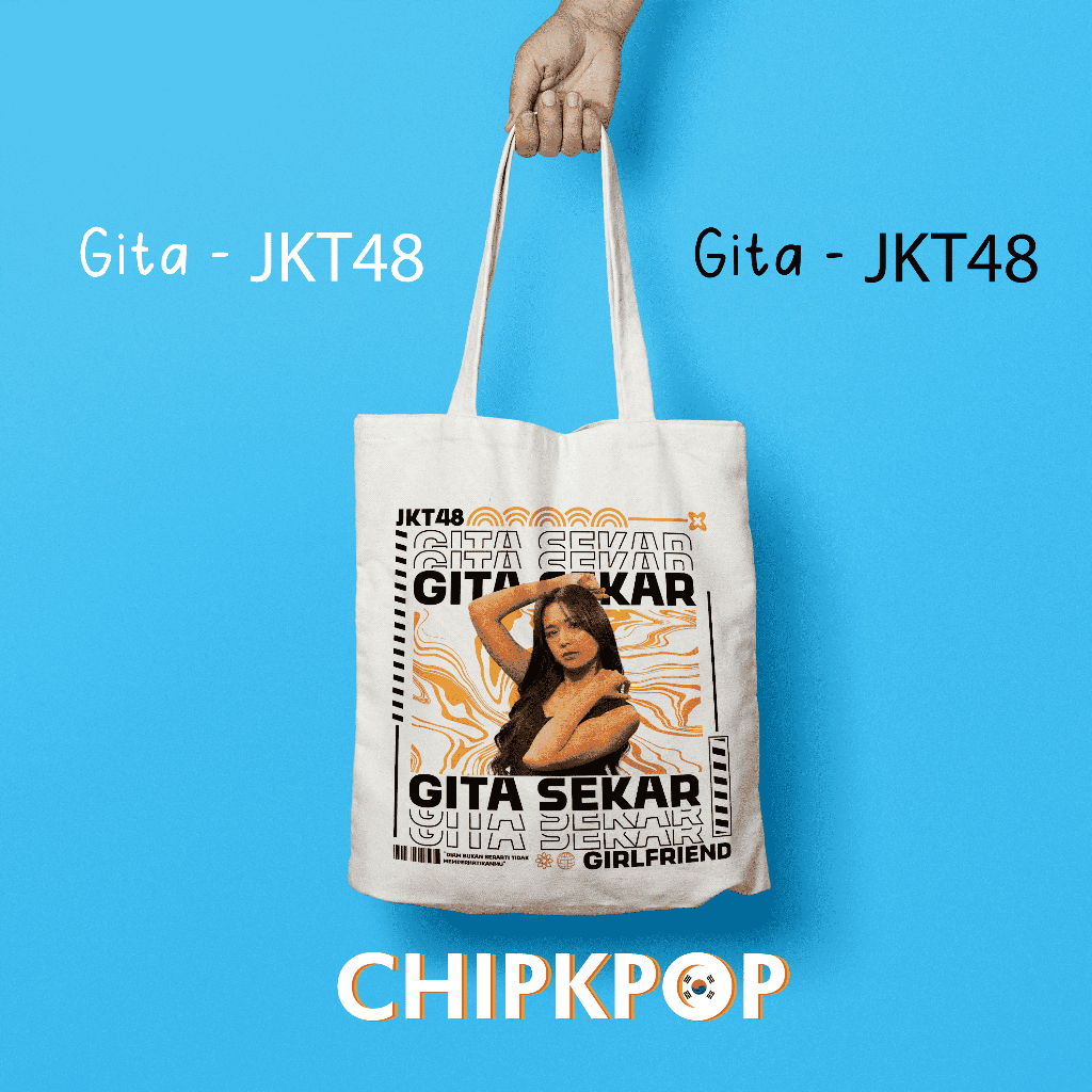 [PAKET SET GITA] [JKT48] I TOTEBAG OSHI GITA JKT 48 FANMADE BISA COD I TOTEBAG JKT 48 OSHI GITA I GI