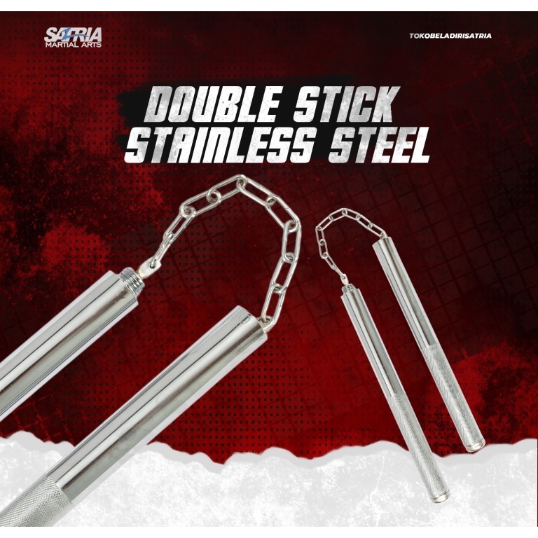 DOUBLE STICK NUNCHAKU BESI STAINLESS