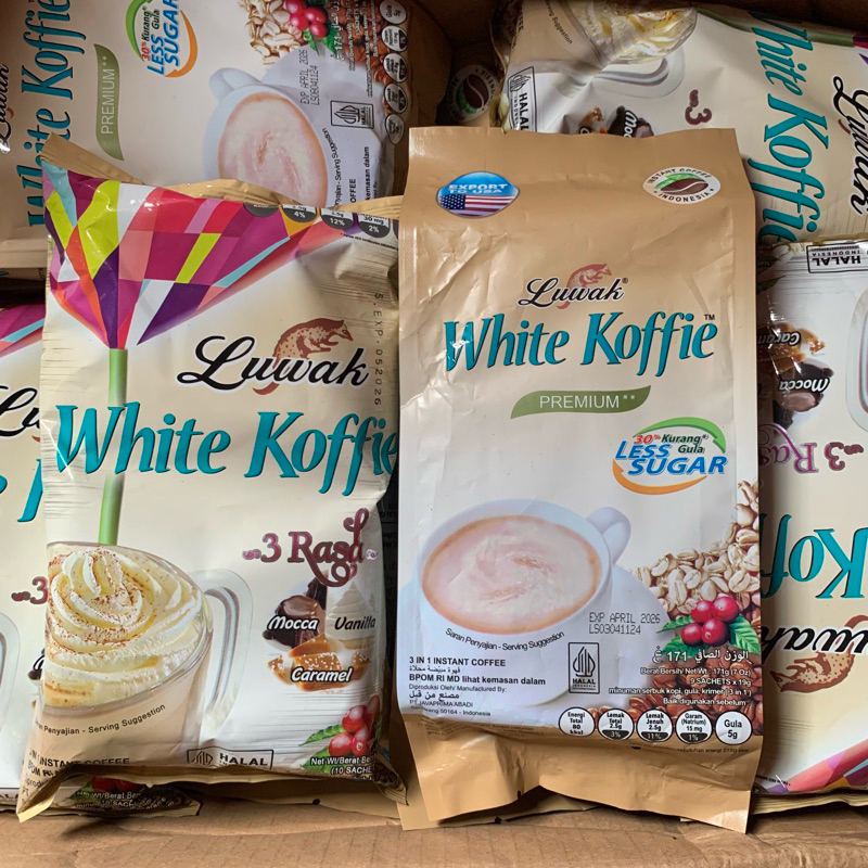 

Luwak White Koffie Original Less Sugar Isi 9