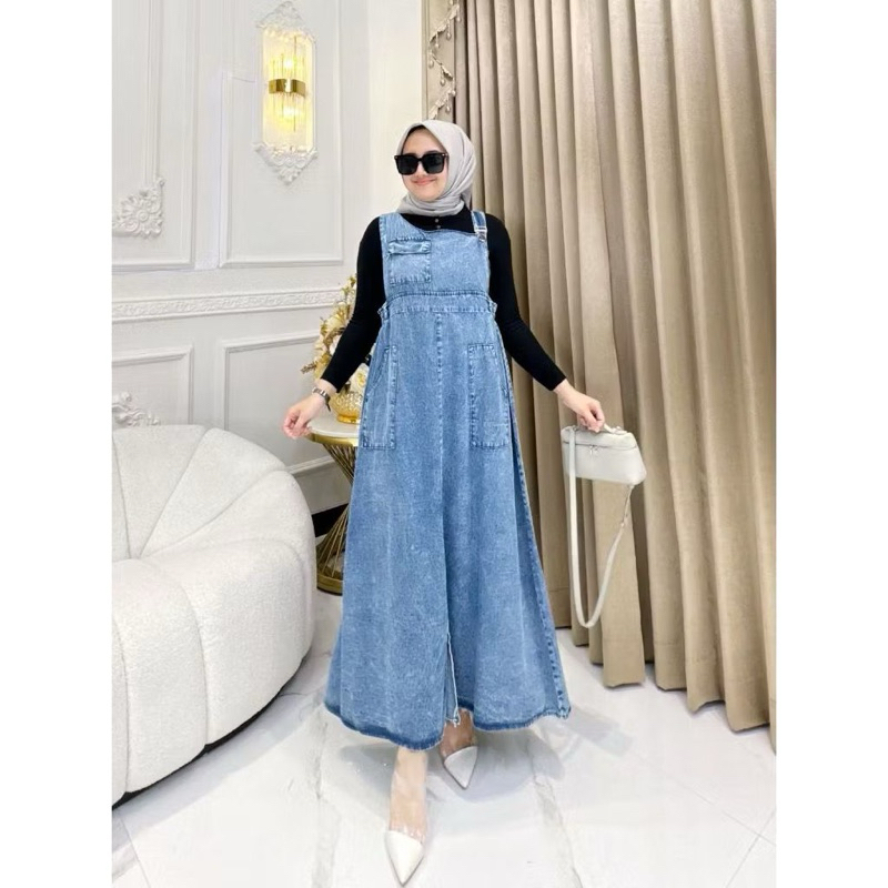 LV - SHERINA LEA OVERALL JEANS WASH ORIGINAL OVERALL WANITA DEWASA TERBARU