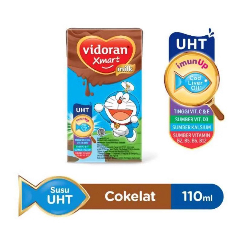 

vidoran Xmart Kids Susu UHT Cokelat 110 ml
