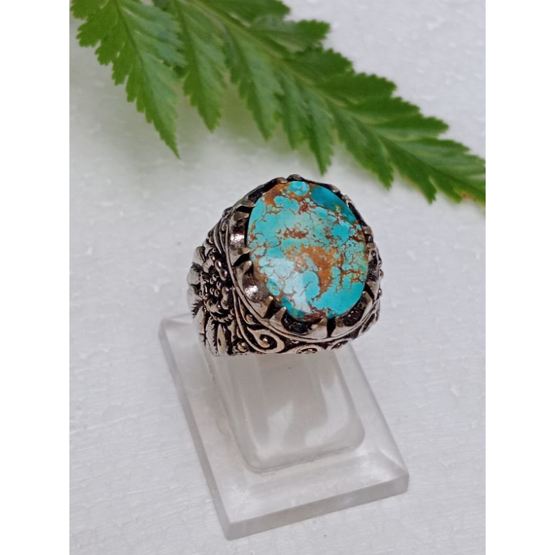 cincin batu pirus/pirus persia/asli100%/cincin pria keren