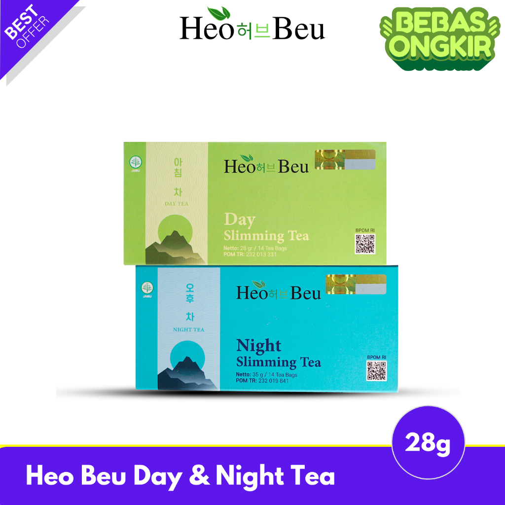 

HEO BEU SLIMMING TEA KOREA | KEMASAN BARU BERHOLOGRAM | BPOM S-PIRT AMAN BISA COD