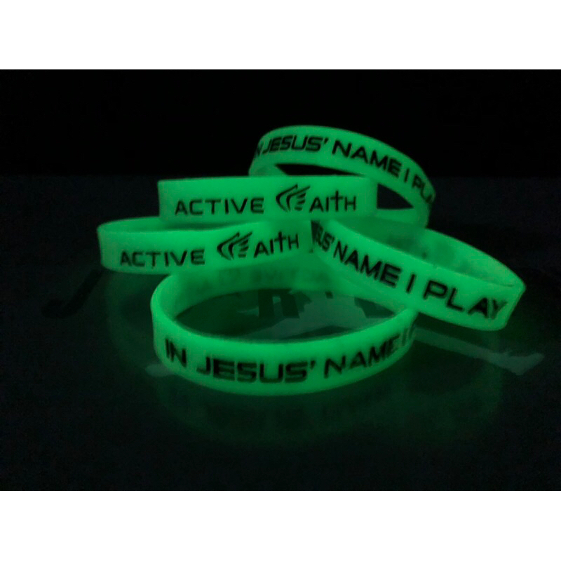 gelang basket baller id Active Faith In Jesus Name I Play glow in the dark gelang basket