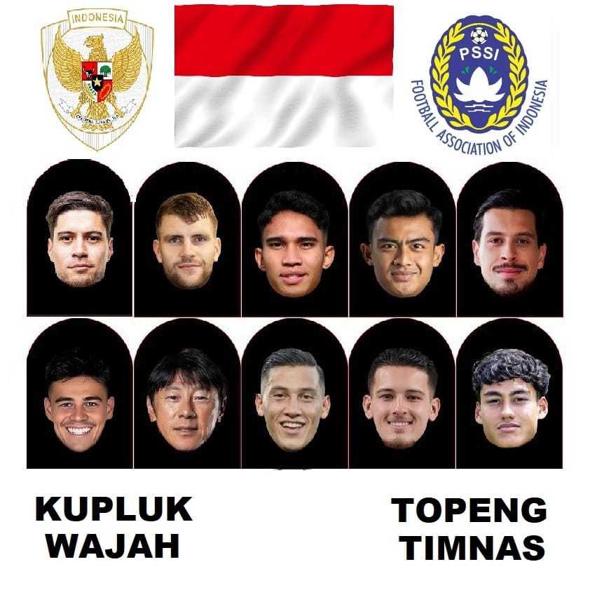 Masker Wajah 3D Masker Topeng TIMNAS Kupluk Wajah TIMNAS PILDUN Piala Dunia