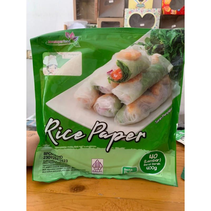 

RICE PAPER ISI 40 LEMBAR 400GR