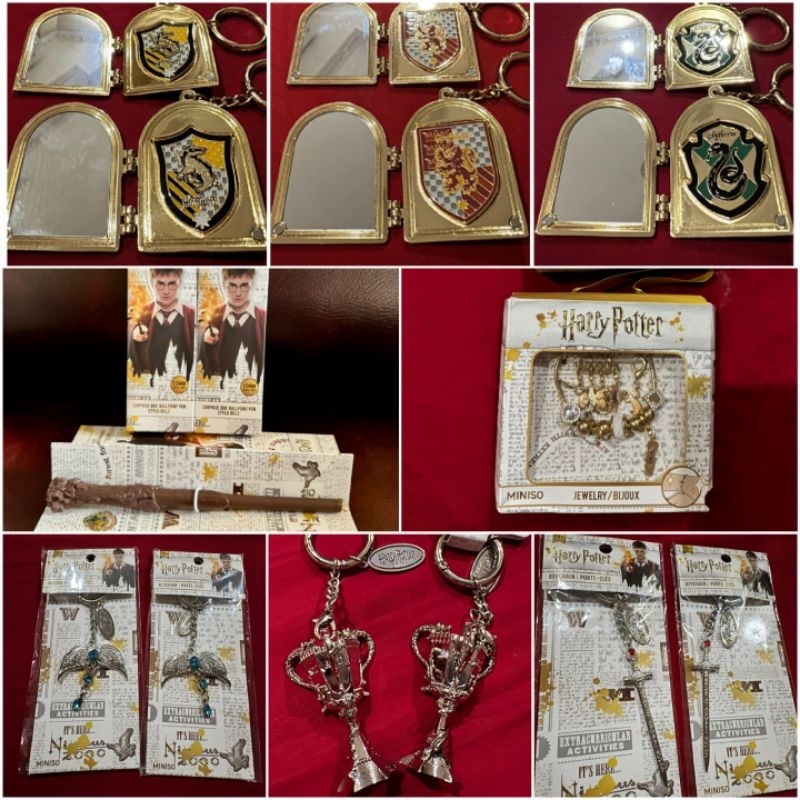 [HARRY POTTER X MINISO INTER] Mistery Key, Keychain, Gelang Pandora, Pena Tongkat, Bantal Gryffindor