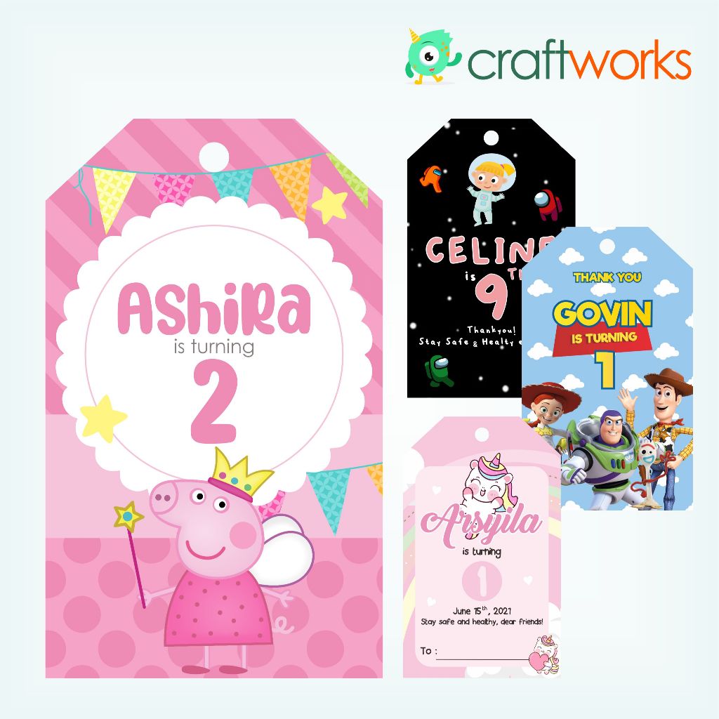 HANG TAG ULANG TAHUN - CUSTOM | SOUVENIR HANG TAG CUSTOM