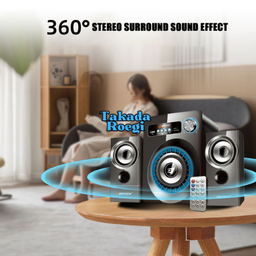 Speaker Spiker Sepeker Salon Audio Musik PC Komputer Laptop Bluetooth Remot Control Super Bass