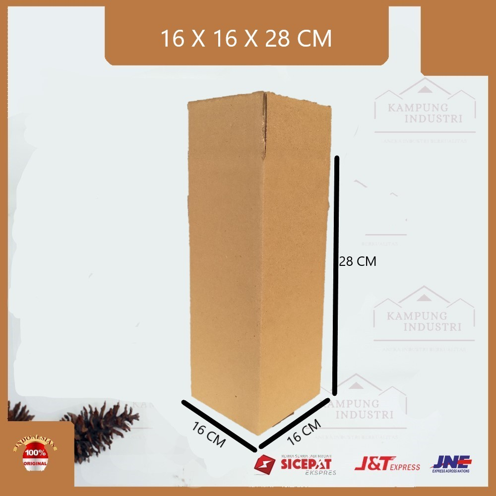 

KARDUS PACKING SINGGLE WALL UKURAN P16xL16xT28