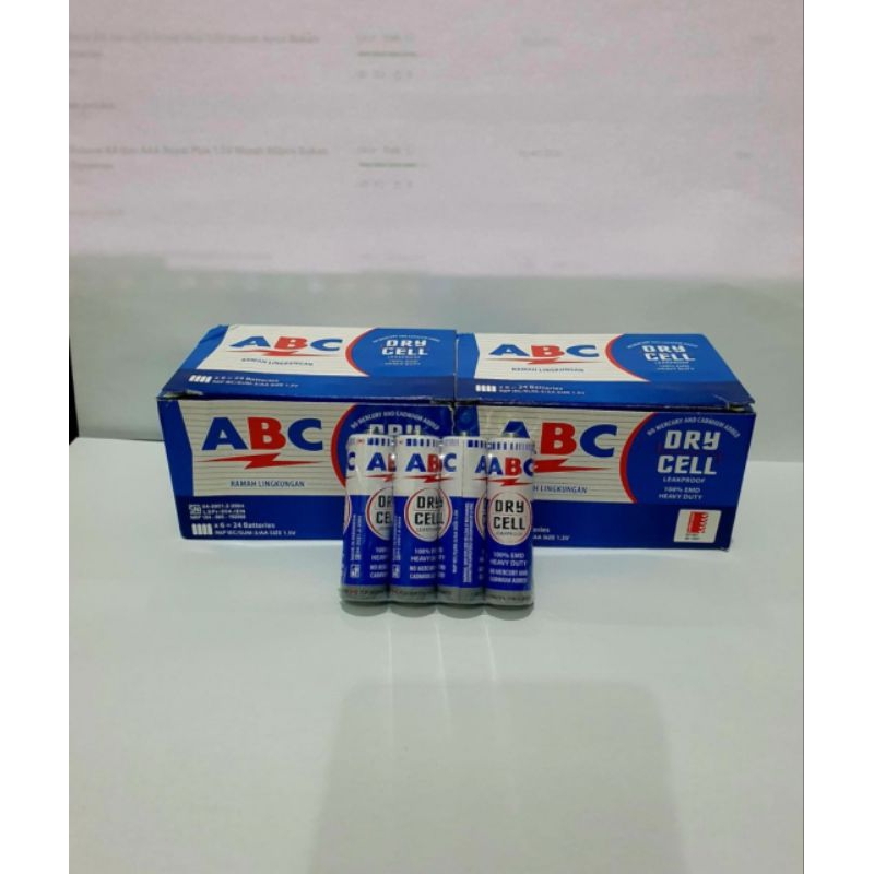 Batre ABC biru AA sedang isi 4 pcs/ baterai / battery / batu abc