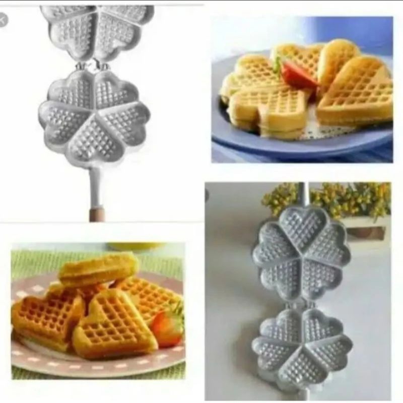 cetakan waffle waffle love hati