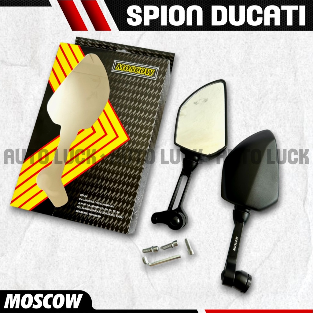 MOSCOW Spion DUCATI NEW STYLO ADV PCX AEROX NMAX NEO TURBO PULSAR VARIO universal black series 1 Set