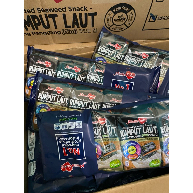 

Mama Suka Rumput Laut Kering Panggang Original 4.5gr isi 4pcs