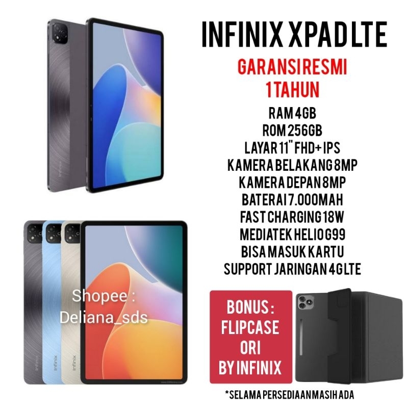 Infinix Xpad 4/256 4G LTE Garansi Resmi 1 Tahun Infinix Xpad LTE 4/256 Infinix Xpad 4G 4/256 Infinix