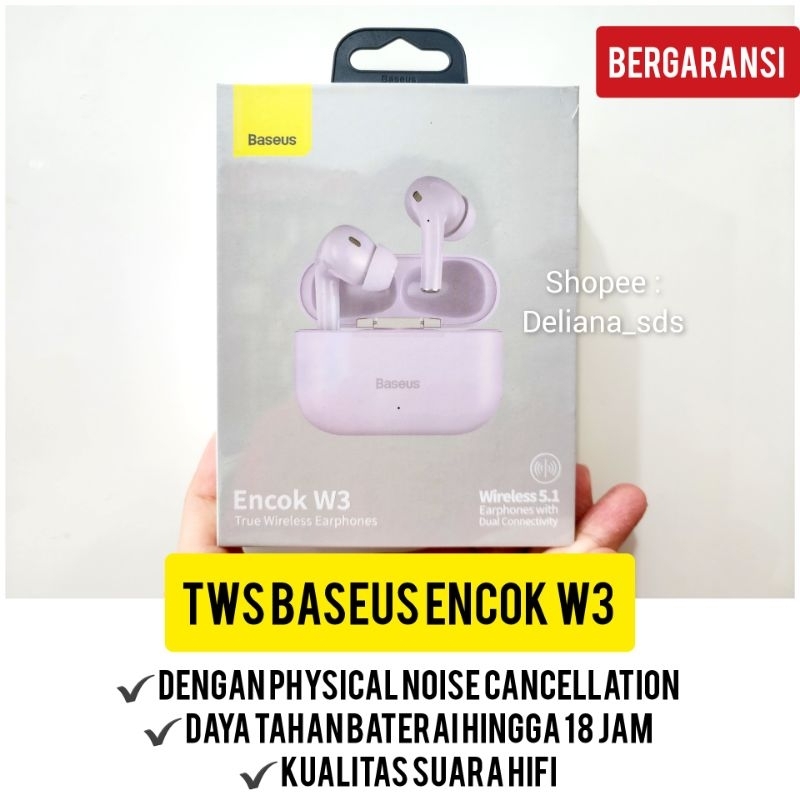 Tws Baseus Encok W3 Garansi Resmi 1 Tahun Tws Bluetooth Baseus Encok W3 Headset Bluetooth Baseus Enc