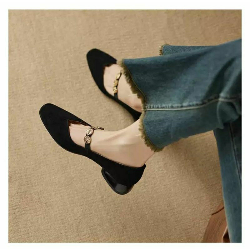 1463 heels import sandal hak wanita kekinian tali belakang