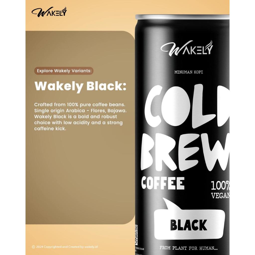 

Wakely Cold Brew Coffe Black 230mL Can 230 mL