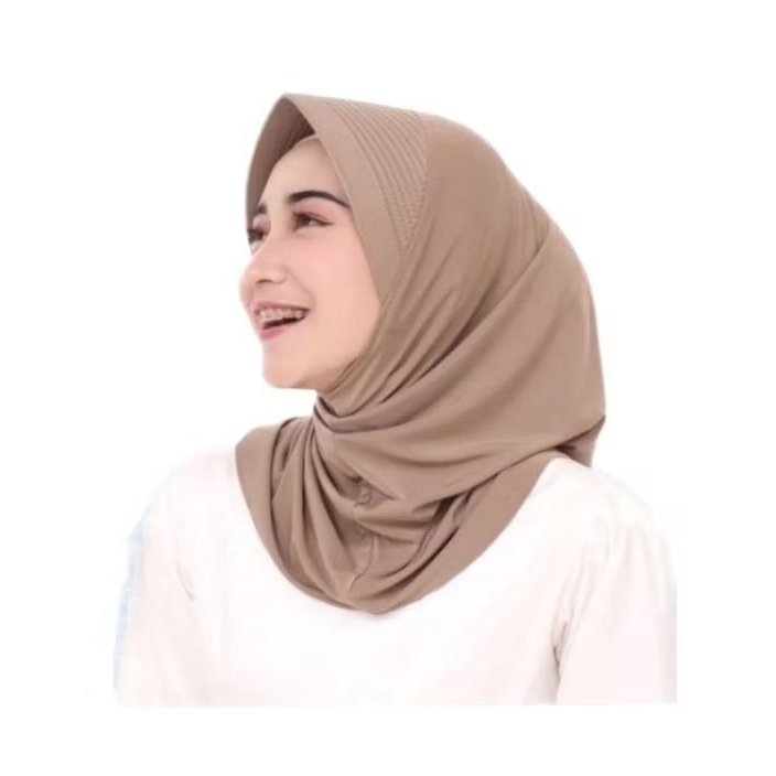 HIJAB SPORT PET TEBAL S / HIJAB BERGO PET TEBAL / Hijab Sport / Hijab Instan / Hijab Sekolah / Hijab