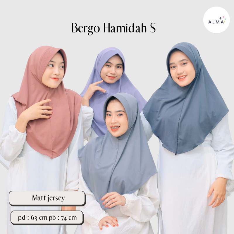 Bergo sport Hamidah instant jersey ukuran S // Bergo simple ped jersey