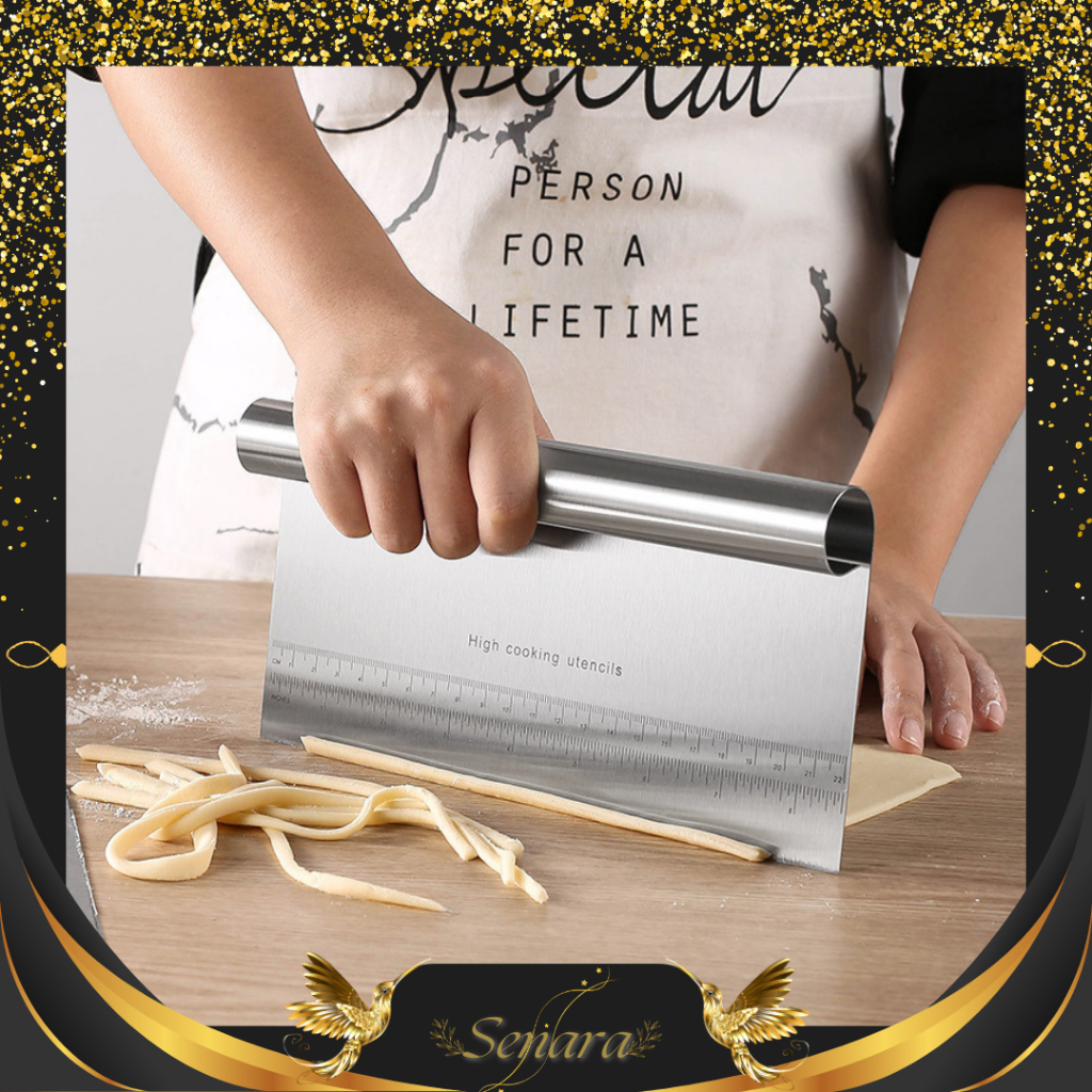SENARA SCRAPER STAINLESS FONDANT SCRAP KUE PIZZA CHEF CUTTER PISAU BAKERY CAKE /SPATULA SCRAPER KUE 